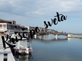 Wooden bridge and boats in Greece | Digital photo