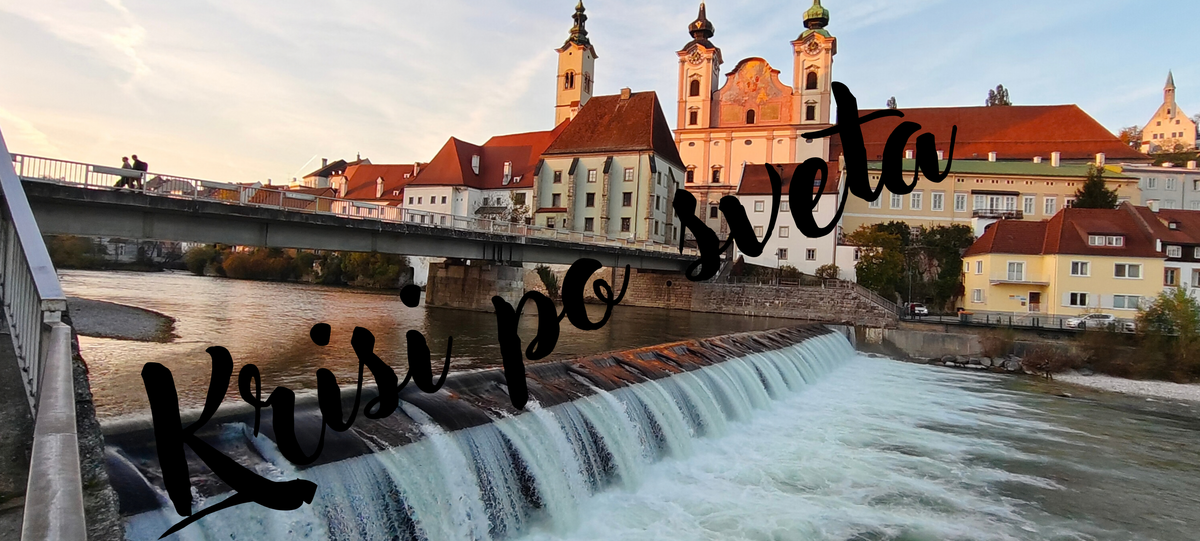 Steyr, Austria – The Waterfall and Baroque Church