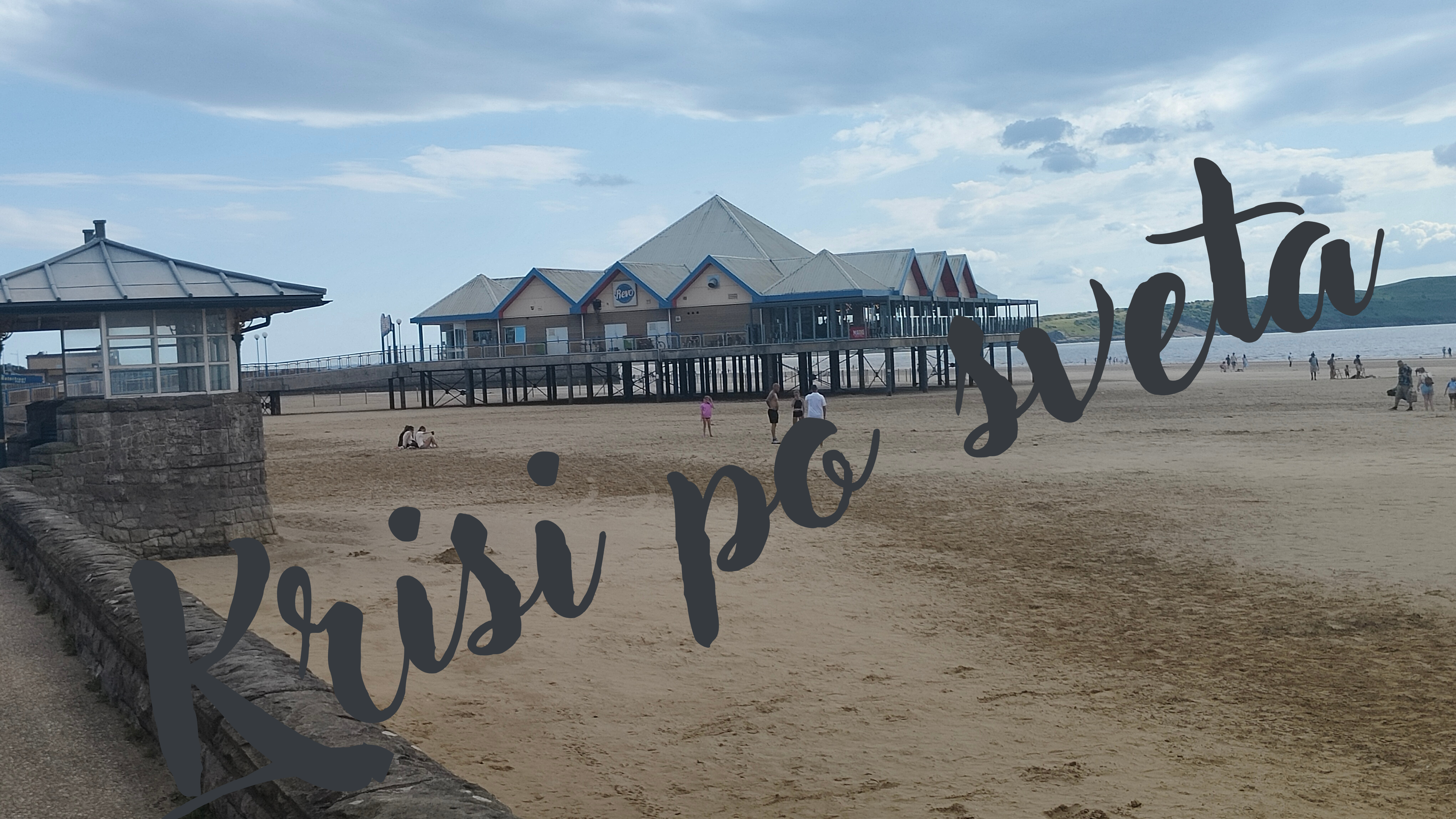 Britisches Pier in der Bucht – Digitaler Kunstdruck