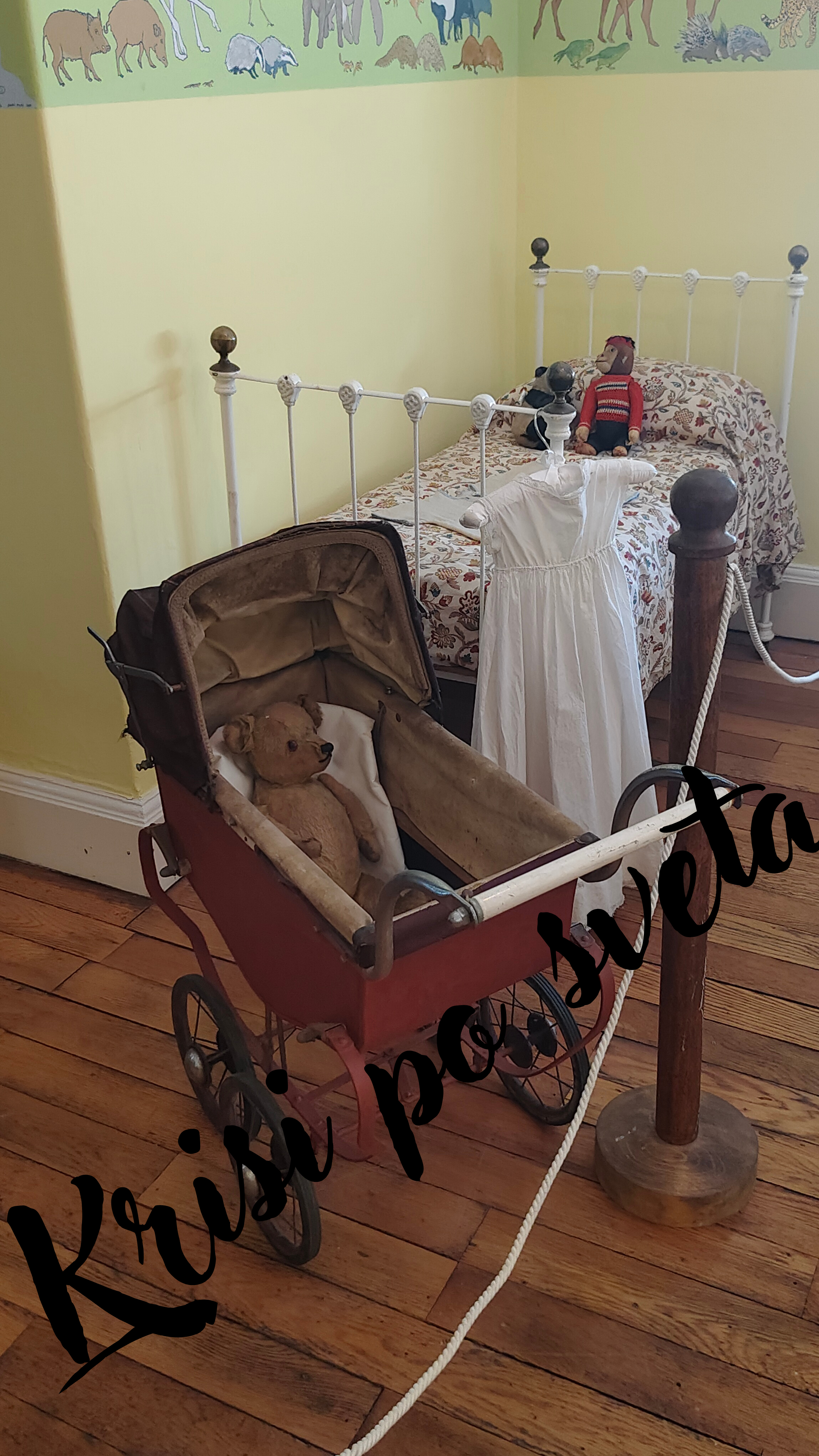 Antique Baby Pram with Teddy Bear – Soho House Museum, Birmingham